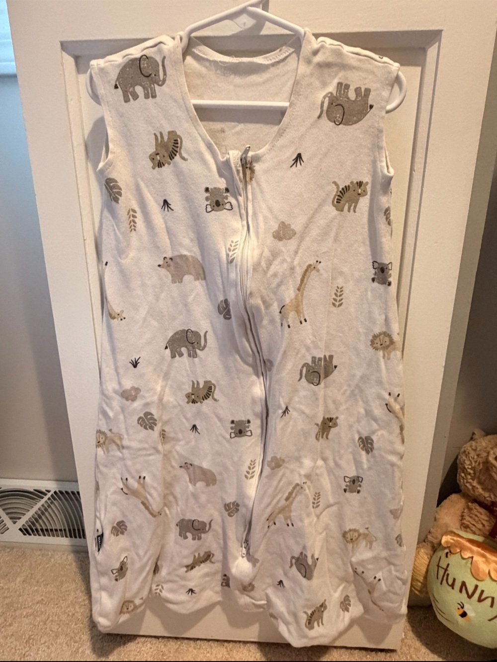 Halo White Safari Animal Kids Zip Sleep Slack